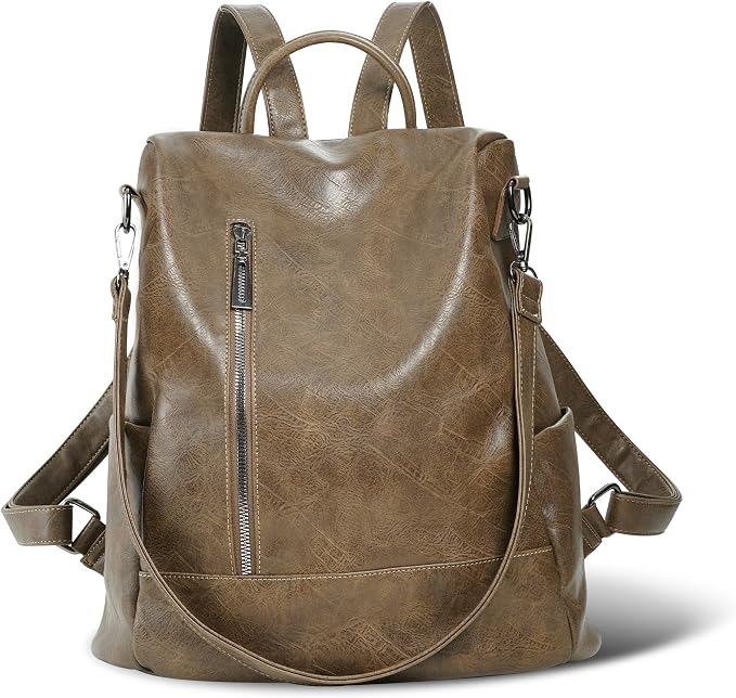 Women Backpack Purse PU Leather Anti-theft Casual Shoulder Bag Fashion Ladies Satchel Bags - Image 2
