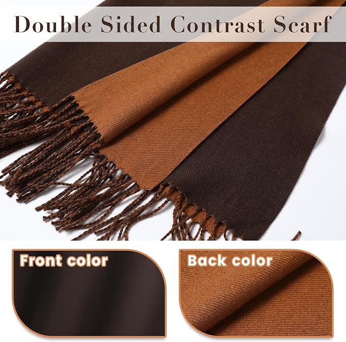 maamgic Women's Scarf Pashmina Shawls Blanket Scarf for Evening Dress | Soft Viscose Blend ,Lightweight,Large Scarf with Cozy Cashmere-Feel, Perfect For Weddings,Cruise Travel & Flights - Image 2