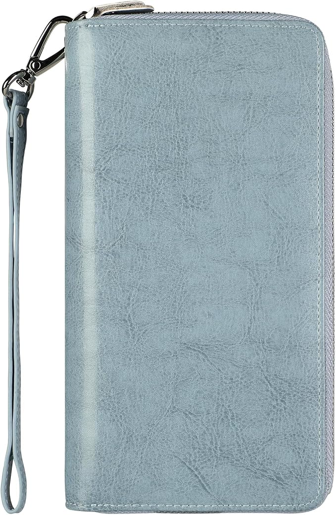 Small Compact Women Wallet RFID Blocking Genuine Leather Bifold Purse with ID Windows by Lavemi
