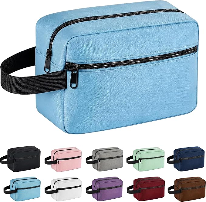 Travel Toiletry bag for Women and Men,Small Cosmetic Bag Hanging Lightweight Makeup Bag Small Tool Bag Travel Organizer accessories for Women Men - Sky Blue by Unknown