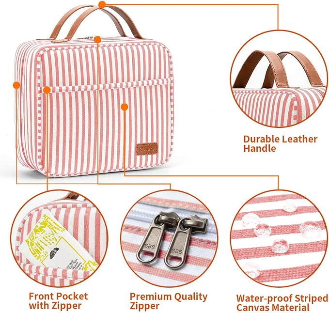 Hanging Travel Toiletry Bag,Large Capacity Cosmetic Travel Toiletry Organizer for Women with 4 Compartments & 1 Sturdy Hook,Perfect for Travel/Daily Use/Christmas - Image 5