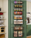Eastherry Over The Door Organizer，8-Tier Over The Door Pantry Organizer with Adjustable Baskets，Metal Hanging Pantry Organizers and Storage for Kitchen, Back of Door Seasoning Rack (Black) by Unknown