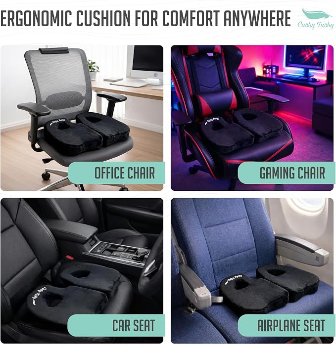 Premium Foldable Piriformis Seat Cushion - Piriformis Pain and Sciatic Pain Relief Cushion - for Home & Office Use, Perfect for Travel or Driving - Image 6