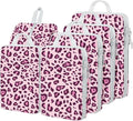 6 Set Compression Packing Cubes, Suitcase Organizer, Lightweight Travel Essentials, Compression Bags For Travel Accessories Luggage Storage Set (6Pcs, Purple Leopard) by Unknown