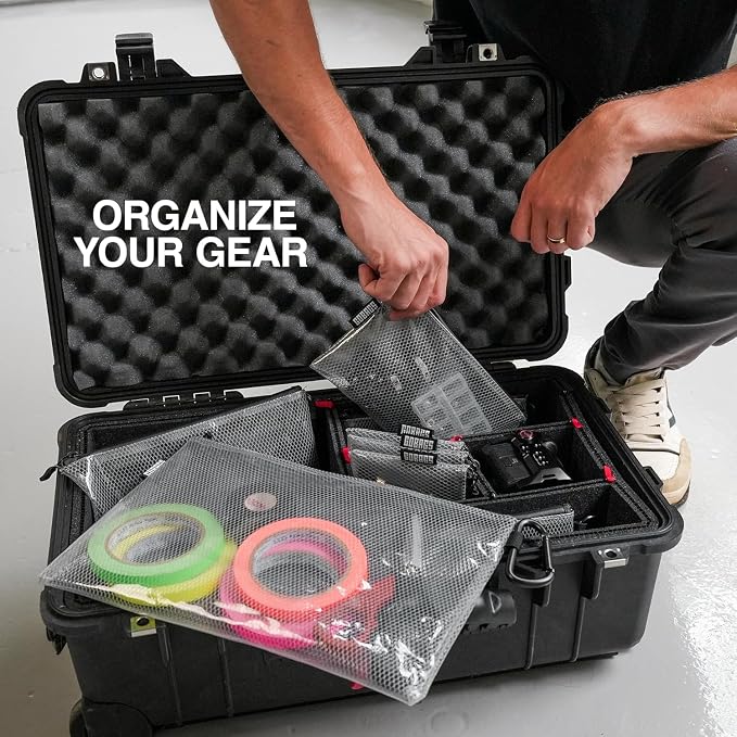 Air Production Large Clear Zipper Pouch (4‑Pack) – Cable Organizer & Travel Gear Bag for Electronics, Camera Accessories, Tool Pouch & Small Tech Storage - Image 3