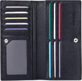 GOIACII Wallets for Women RFID Blocking Ultra Slim Leather Credit Card Holder Clutch by GOIACII