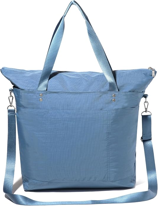 Baggallini Carryall Tote - Lightweight Nylon Zipper Top Weekender Travel Beach Bag w/Luggage Sleeve - Image 14