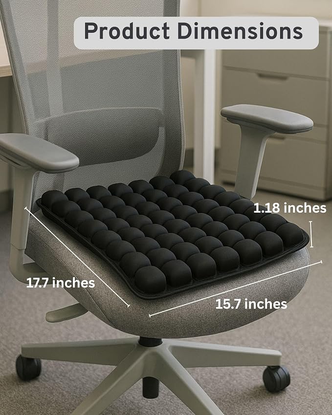 Travel Cushion, Inflatable Airplane Seat Cushion for Flights & Cars | Ergonomic design for tailbone support & pain relief. Lightweight for long flights, car, office & wheelchairs. - Image 3