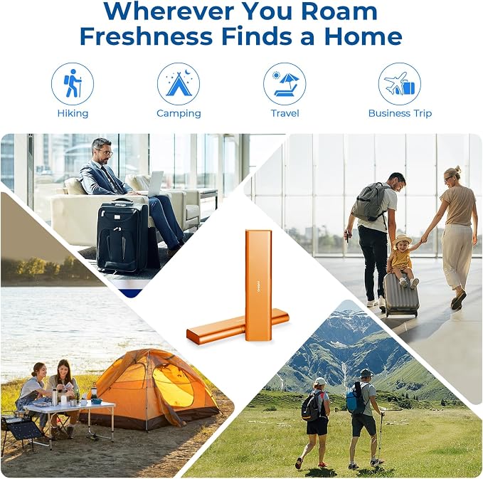 Wider Aluminum Toothbrush Travel Case, Portable Travel Toothbrush Holder, Durable Manual Toothbrush Box Container for Traveling, Bathroom, Camping, Business Trip, Orange - Image 9
