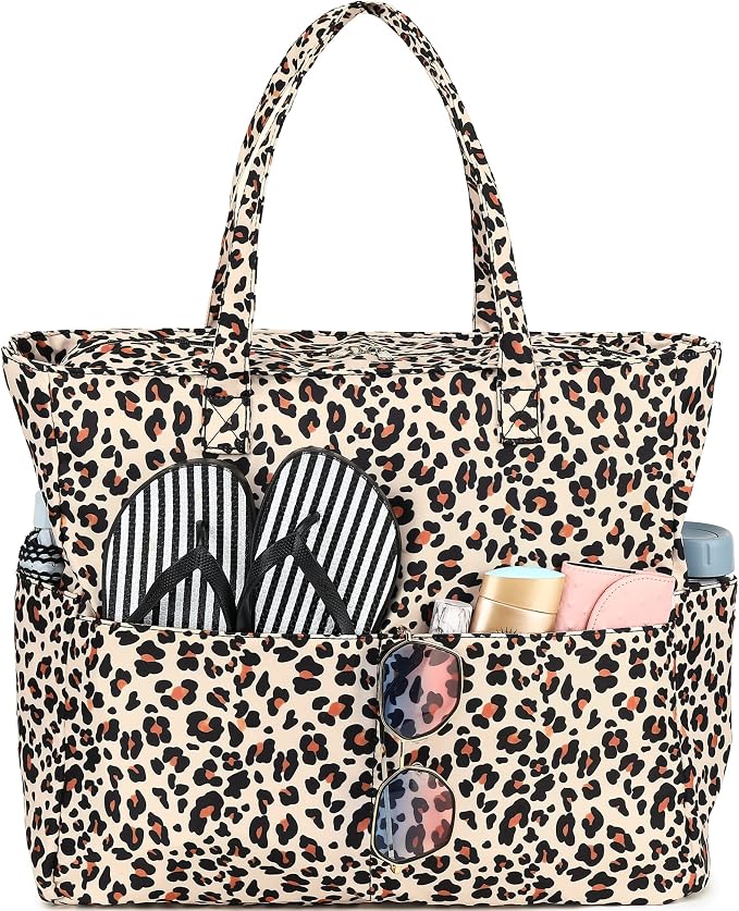 Bluboon Beach Bags for Women, Large Waterproof Tote Bag With Wet Compartment for Pool Weekender Travel Gym by BLUBOON