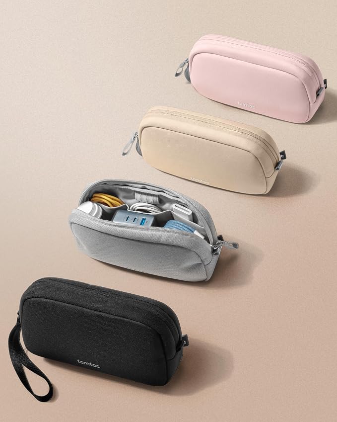 tomtoc Electronics Organizer Travel Case, Cable Organizer for Essentials | Water Resistant Tech Pouch Accessories Travel Bag Carry Storage for Cord, Phone, Cables, Airpods, USB Drive, Daily Items - Image 8