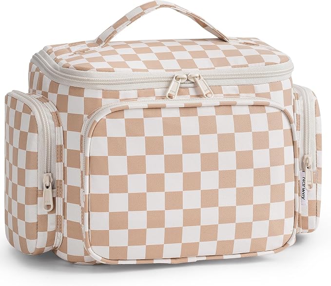 Narwey Hanging Travel Toiletry Bag for Women, Large Makeup Cosmetic Bag | Wide Open, Organized Pocket, Dry Wet Separation, Portable Bathroom Travel Bag for Full Size Toiletries, Vivid Pattern, Gifts by Narwey