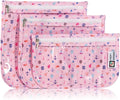HIONXMGA Set of 3 Clear Travel Toiletry Bag, TSA Approved, Quart Size S/M/L | Clear Front Zipper Pouches Waterproof Cosmetics Bags for Women Kids Toiletries Baby Essentials Well-Organized Carry, Sailing by HIONXMGA