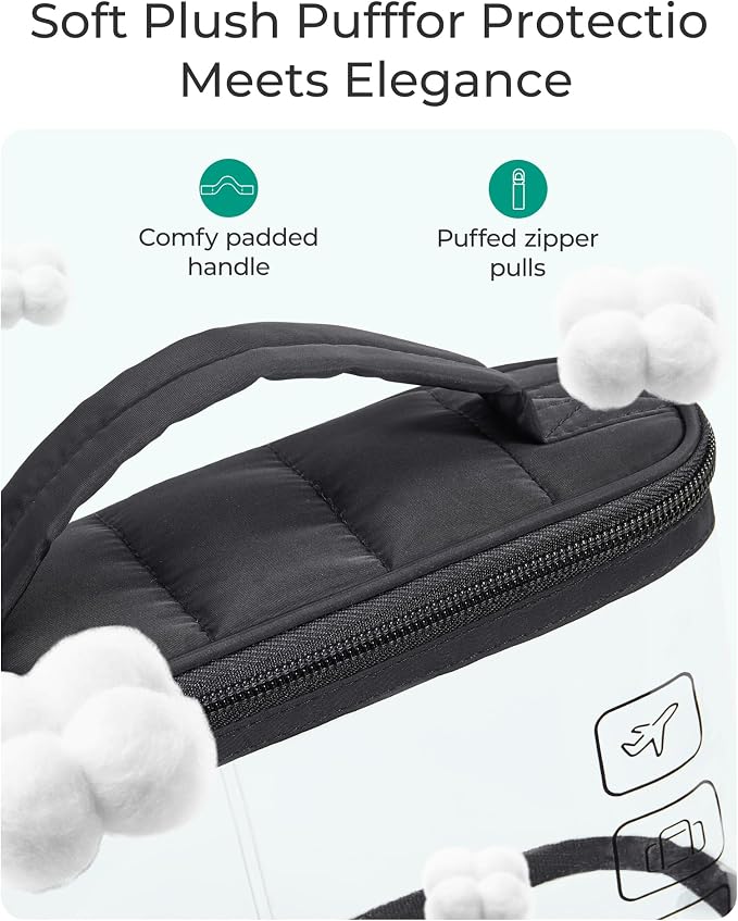 BAGSMART TSA Approved Toiletry Bag, Clear Makeup Cosmetic Bag Organizer, Quart Size Travel Bag for Toiletries, Carry-on Travel Accessories Essentials, 1 Pack-Black - Image 2