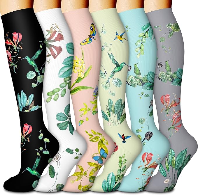 WITHYOU Compression Socks 15-20 mmHg is Best Athletic for Men & Women Running Flight Travel Nurses Pregnant by WITHYOU