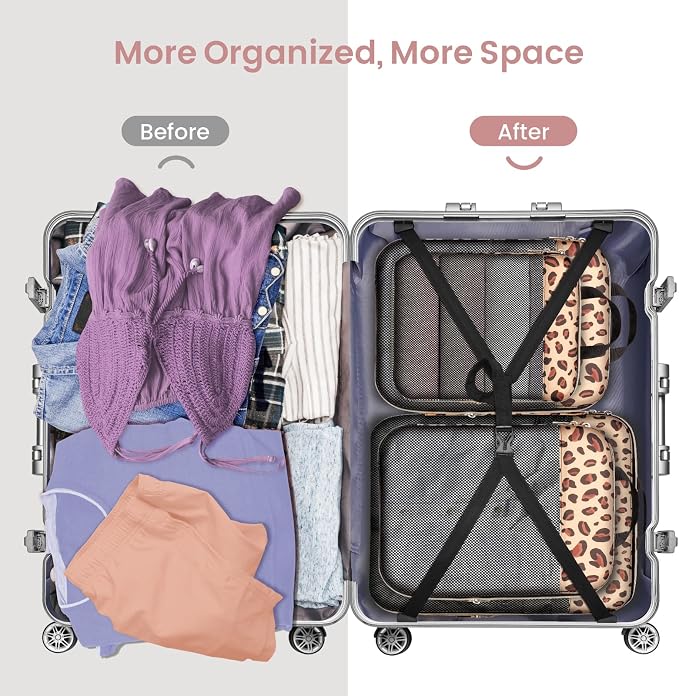 Cambond Compression Packing Cubes for Travel - Luggage Suitcase Organizer | Compression Zip Design for Space-saving, Expandable, Lightweight, Keep Clothes Sorted, Luggage Space Tidy, Carry on Pack Fast - Image 5