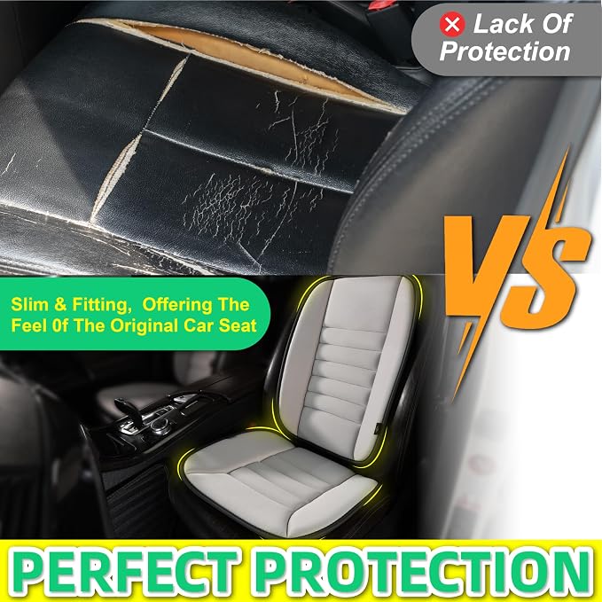 kingphenix Car Seat Cushion with Back Support Pillow, Memory Foam, Gray | Memory Foam Car Cushion for Long Driving, Truck, Office Chair, Tailbone and Lower Back Support - Image 8