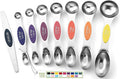 Spring Chef Stainless Steel 8 Magnetic Measuring Spoons, Mountain Sunrise | Nesting Metal Teaspoon & Tablespoon Measuring Spoons with Leveler for Dry & Liquid Ingredients, Dual Sided, Dishwasher Safe by SpringChef