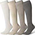 LEVSOX Viscose Made from Bamboo Compression Socks for Pregnant Women 20-30 mmHg Knee High Cute Mens Supports Socks for Travel by Levsox