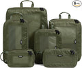 EPICKA TripCozy Compression Packing Cubes, 6 Set, Olive Green | Durable Expandable Travel Organizer Bags with Mesh Tops for Space-Saving Storage of Clothes & Accessories in Luggage by EPICKA