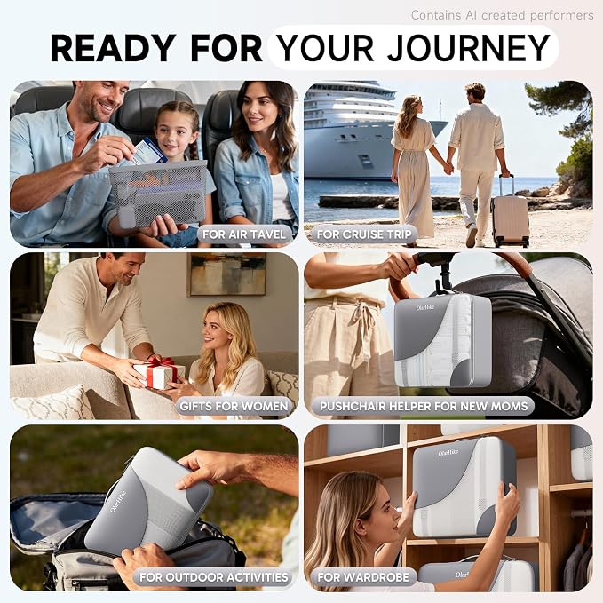 OlarHike 11 Set Packing Cubes for Travel,Gifts for Women Mom,Anti-Tearing Suitcase Organizer,with Over 1000 pcs Mesh Holes,Vacation Essentials & Accessories for Cruise Ship - Image 10