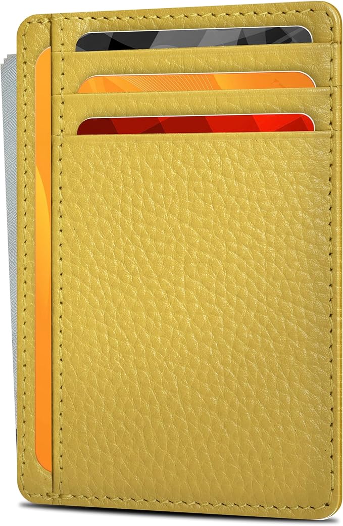 Slim Minimalist Leather Wallet RFID Blocking Front Pocket Card Holder by OakLeathers