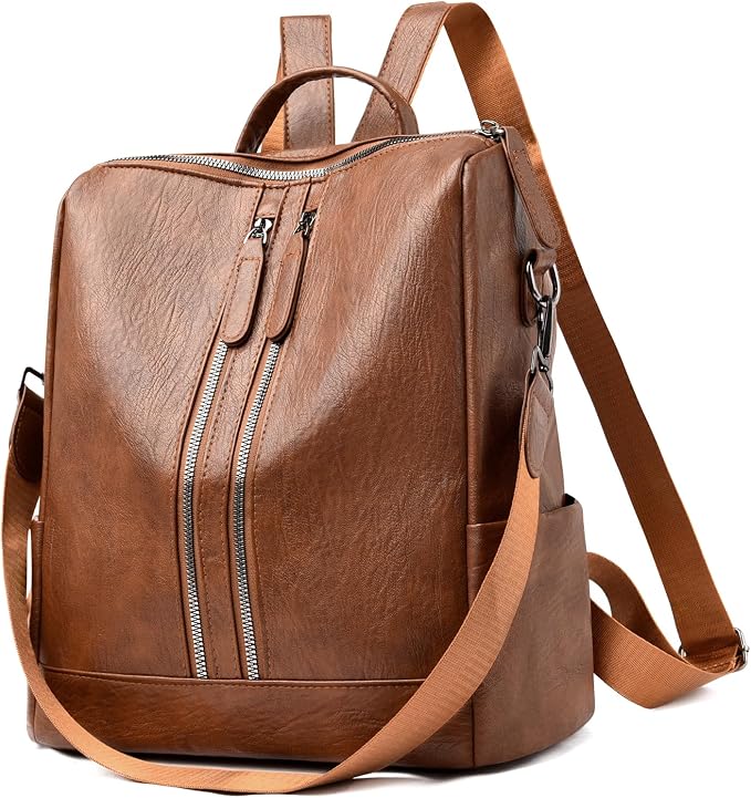 GAEKEAO Backpack Purse for Women PU Leather Anti-theft Backpack Ladies Convertible Large Travel Designer Fashion Shoulder Bag by GAEKEAO