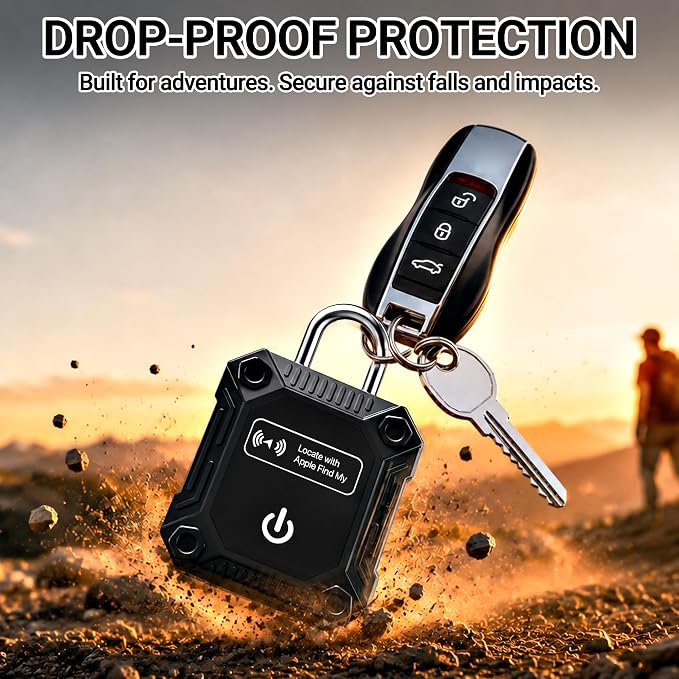 Tracker Tag 1 Pack(iOS Only), Bluetooth Trackers for Apple Find My, 7-Year Battery Life, IP68 Waterproof, Item Finders Smart Tag for Keys, Luggage, Backpack-[Apple MFi Certified] - Image 6