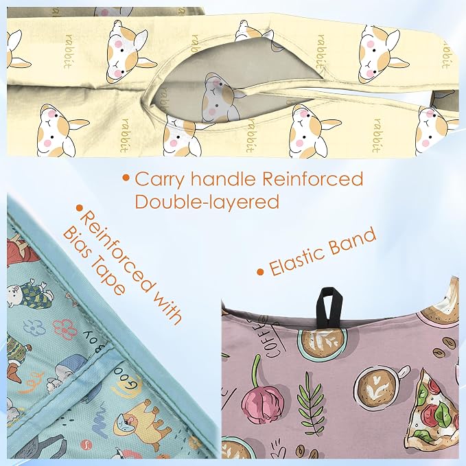 BeeGreen Geometry Reusable Grocery Bags Bulk Gifts 10-Pack - Large Tote with Zipper Pouch | Foldable & Washable Polyester Shopping Bags Heavy Duty Flower Lover Gifts Reusable Bag With Handles - Image 3