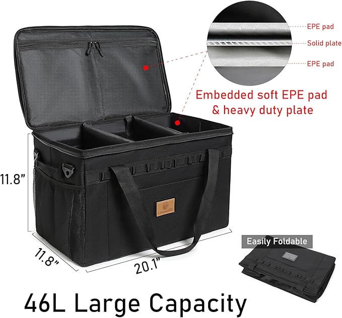 Tactical Camping Storage Bag Utility Tote Bag Camping Kitchen Organizer with Axe Holder & Shoulder Strap - Image 3