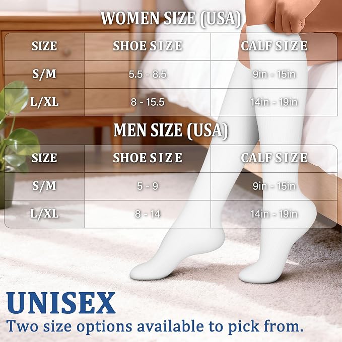 FEYHAY Copper Compression Socks (3 Pairs) 15-20 mmHg Circulation is Best Athletic & Daily for Men & Women, Running, Climbing - Image 6
