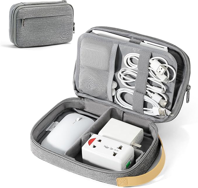 Travelkin Cord Organizer Travel, Cable Organizer For Electronic Accessories | Expandable electronics bag,tech organizer travel case, charger organizer travel case for Card,Usbs, travel essentials by MoreThanTravel