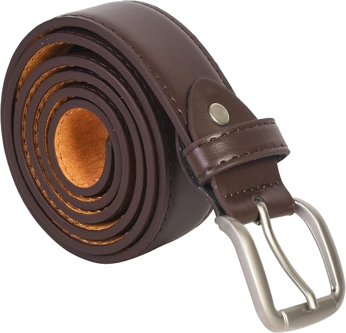 Men's Brown Leather Money Belt Sizes 32 Through 56 by LeatherbossCollection