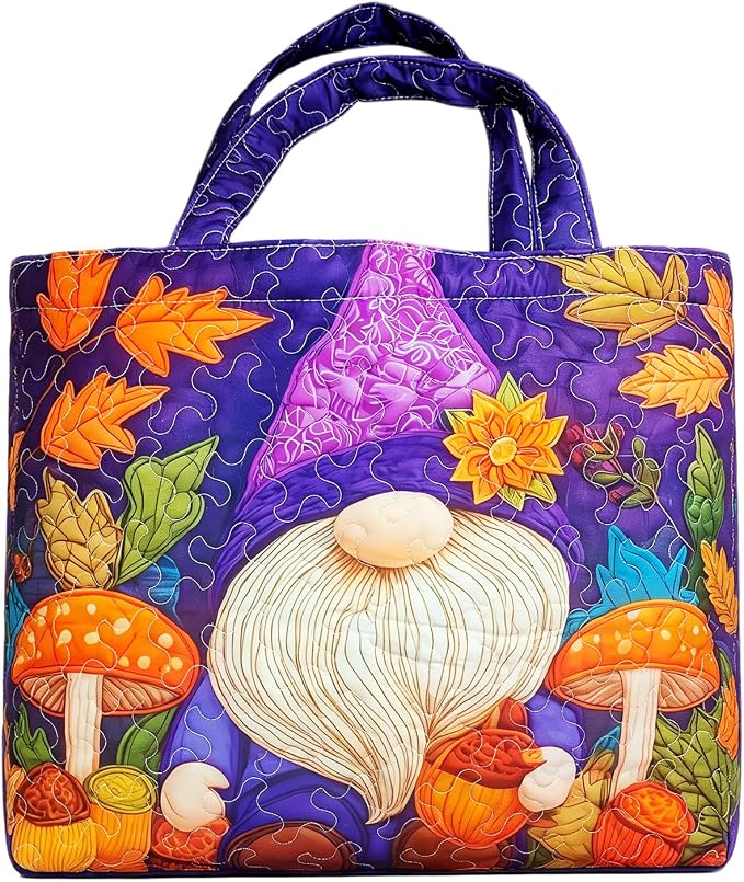 Women's Quilted Tote Bag – Lightweight Large Capacity Foldable for Travel | 20.87" L x 15.75" H by Unknown