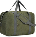 For Spirit Airlines Personal Item Bag 18x14x8 Foldable Travel Duffel Bag Tote Duffle Carry on Luggage for Women and Men 30L (Army Green (With Shoulder Strap)) by Narwey