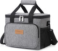 Lifewit Medium Lunch Bag, Insulated Lunch Box, Soft Cooler Cooling Tote for Adult Men Women, Gray 12-Can (9L) by Lifewit