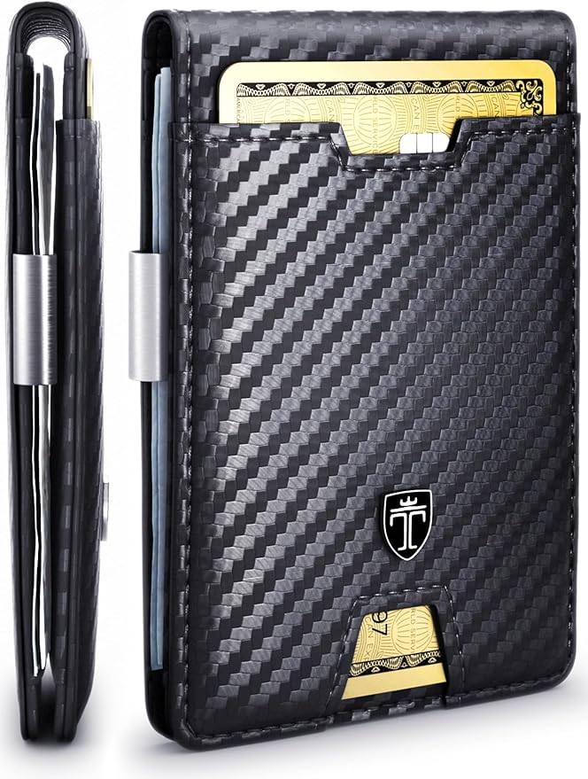 TRAVANDO Mens Wallet with Money Clip AUSTIN RFID Blocking Bifold Credit Card Holder for Men with Gift Box by TRAVANDOWallets