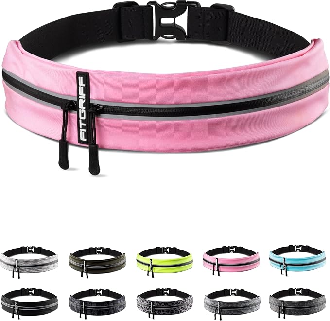 Fitgriff® Running Belt for Men & Women - Secure Jogging Pouch for Phone, Keys & Essentials - For All Cell Phones by FITGRIFF
