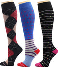 Dr. Motion 3 Pairs Therapeutic Graduated Compression Women's Knee-hi Socks by Dr.+Motion