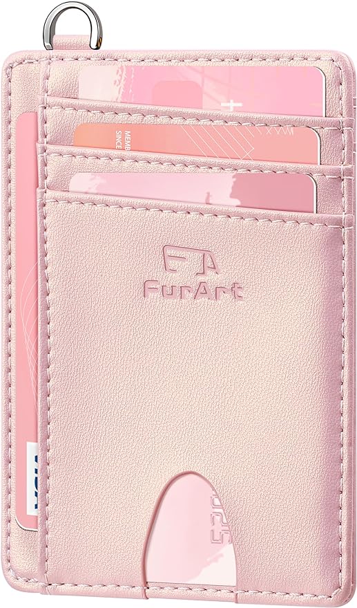 FurArt Slim Minimalist Wallet RFID Credit Card Holder for Men | slim minimalist compact rfid id window thin by FurArt