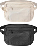 2 Pcs Travel Money Belt for Women,Hidden Money Pouch for Travel,Undercover Anti-Theft Travels Moneys Belt Under Clothes for Cash Cards Passport Keys Mobile Phone for Men Women by Unknown