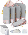 BAGSMART Compression Packing Cubes for Travel Essentials | 14 Set /6 Set /4 Set/2 Set, Lightweight, Durable by BAGSMART