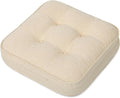 GOFORIT Chair Cushions,Tufted Shredded Memory Foam Chair Pads, Non-Slip Seat Cushions with Removable Cover, 16'' x 16'', Beige by Unknown