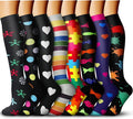 QUXIANG Compression Socks for Women & Men 15-20 mmHg, Best for Medical, Nursing, Running, Athletic, Varicose Veins, Travel by QUXIANG
