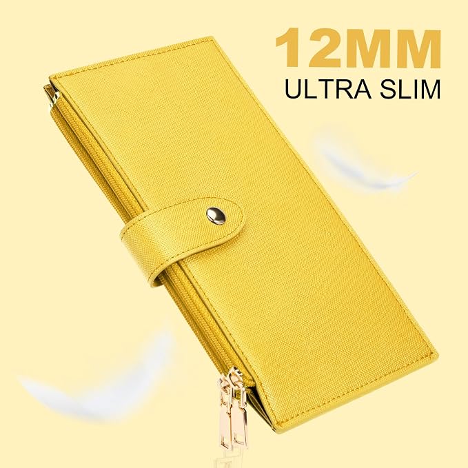 Travelambo RFID Wallet Women Large Size Bifold Multi Card Wallet Case with Zipper Pocke Credit Card Holder for Women - Image 8