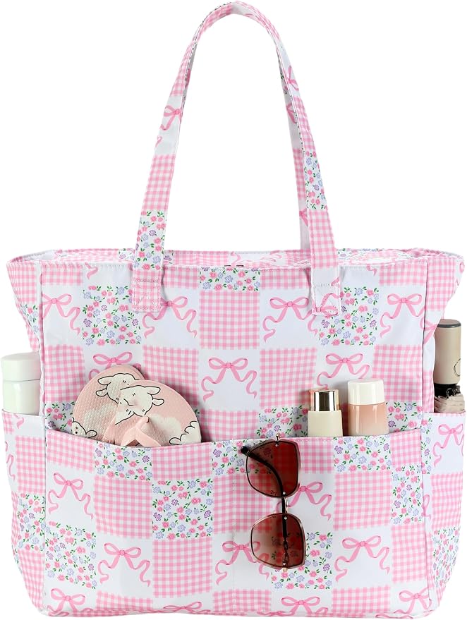 Bluboon Beach Bags for Women, Large Waterproof Tote Bag With Wet Compartment for Pool Weekender Travel Gym by BLUBOON