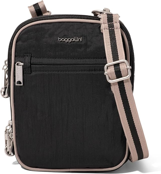 Baggallini Securtex® Anti-theft Mini Everything Crossbody Bag, 6.3"x8.25" Rfid, Locking Zippers & Cut-resistant Strap by baggallini