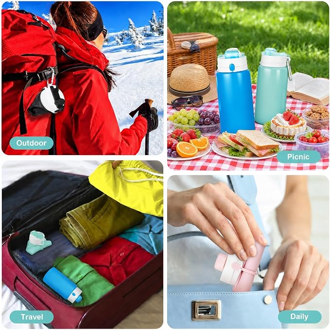 PLTCAT Collapsible Water Bottle, 19oz Foldable Bottle BPA Free Reusable Lightweight Leak-Proof Travel Silicone Water Bottle for Travel, Gym, Hiking, Office, Camping - Image 7