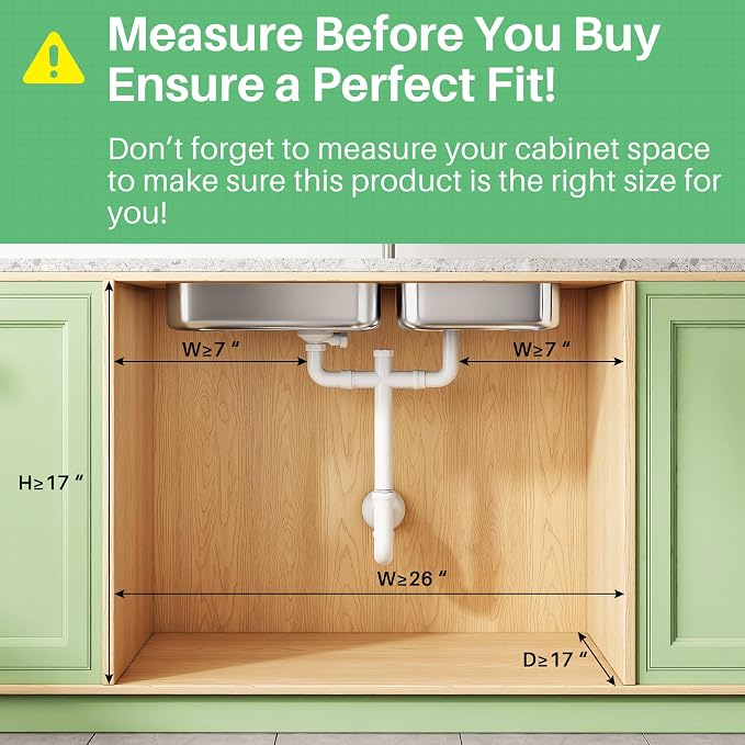 Under Sink Organizer, 1-Pack 3-Tier Height Adjustable Thickened Metal Pull out Cabinet Organizer Shelf, Slide out Storage Drawer Rack for Bathroom Kitchen Pantry Home Organization, LightBlue - Image 2
