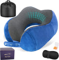Cirorld Neck Pillow for Traveling, Travel Pillows for Airplanes,100% Pure Memory Foam Travel Neck Pillow, Adjustable Flight Pillow, Portable Plane Accessories with Eye Mask, Earplugs, Carry Bag by CIRORLD